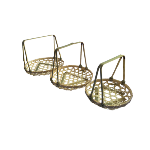 Portable Bamboo Basket 18cm/16cm/13cm