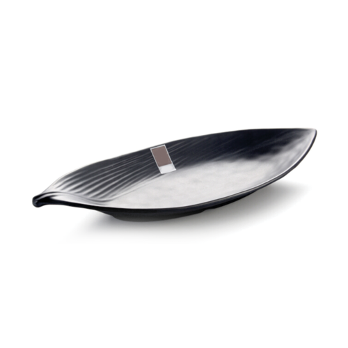 14.5" Matte Black Leaf Plate