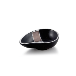 4" Matte Black Sauce Dish