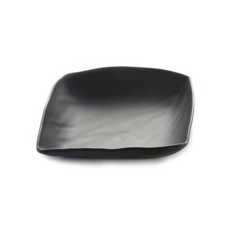 7" Matte Black Square Plate