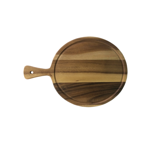 Round Pizza Board with Handle