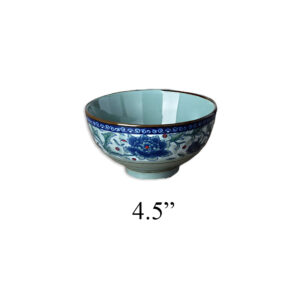 4.5" Oriental Blue and White Porcelain Rice Bowl