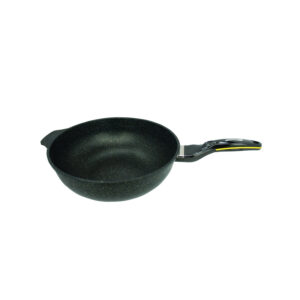 32cm Korea Silver Metallic Non Stick Fry Pan with Glass Lid