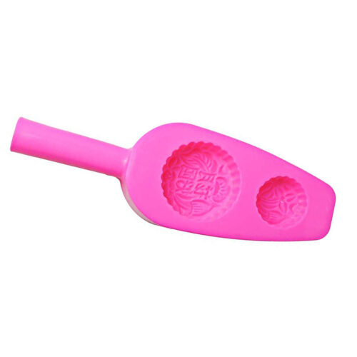 Pink Plastic Classic Mooncake Mould Mold DIY Kitchen Accessories (Round shape)