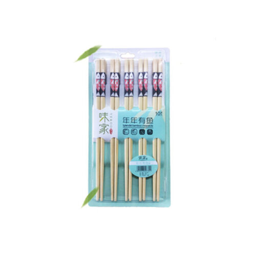 Fish Fortune Family Bamboo Chopsticks Set 10 pairs