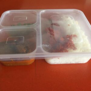 TFSQ3C 3 Comp Disposable Lunch Box (White)