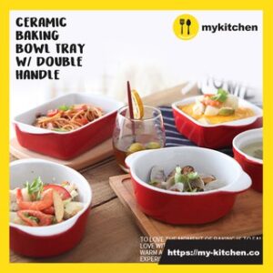 Red Ceramic Baking Grill Tray