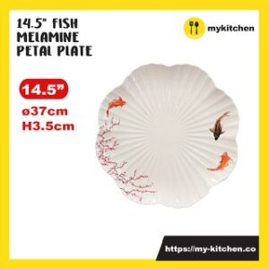 Hoover Melamine CNY Fish Floral Petal Plate