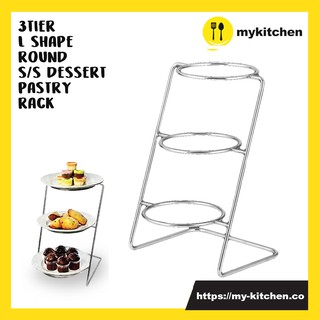 3 Tier L Shape S/S Round Dessert Rack - Maju Emas Kitchenware Sdn Bhd