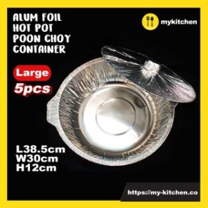 5pcs Aluminium Foil Poon Choy Take Away Container