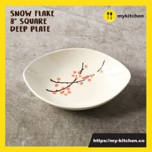 8" Snow Flake Oval Shape Bowl