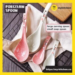 Snow Flake Porcelain Soup Spoon / Serving Spoon
