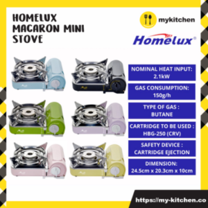 Homelux Macaron Pastel Portable Mini Gas Stove