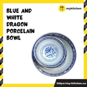 Blue and White Dragon Porcelain Bowl