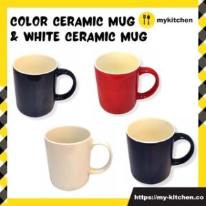 Color Ceramic Mug and White Ceramic Mug